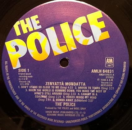 Canary In A Coal Mine Lyrics Police Police The Police The Zenyatta Mondatta A M Records Amlh 64831 Amazon Com Music
