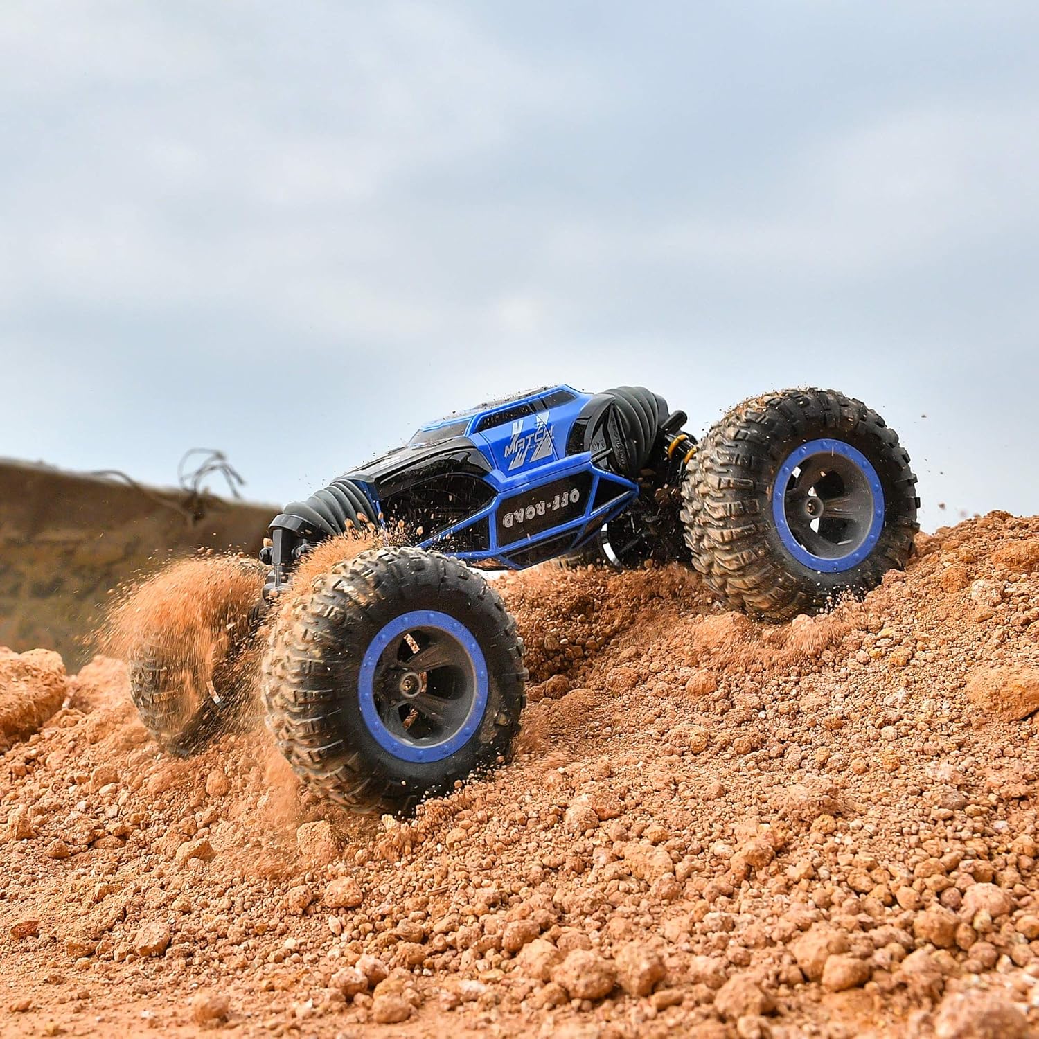 BEZGAR 16 Toy Grade1:14 Scale Remote Control Crawler, 4WD Transform 15 Km/h All Terrains Electric Toy Stunt Cars RC Monster Vehicle Truck Car with Rechargeable Batteries for Boys Kids Teens and Adults: Toys & Games