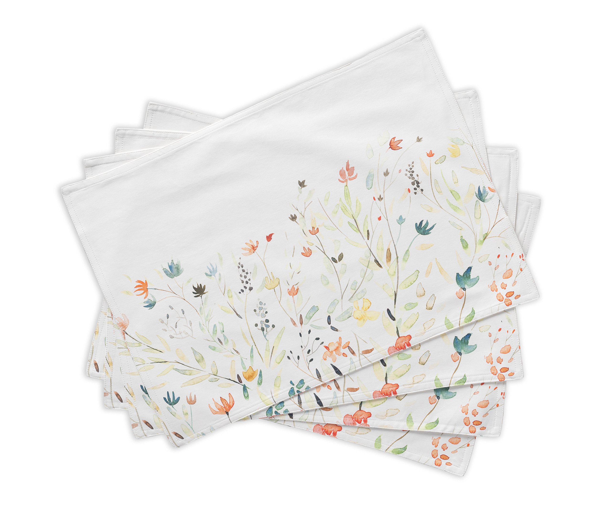 Maison d' Hermine Placemats Set of 4 100% Cotton Washable Reusable Table Mats for Home Kitchen Dining Party Wedding Restaurant (Colmar, 33 CM x 48 CM)