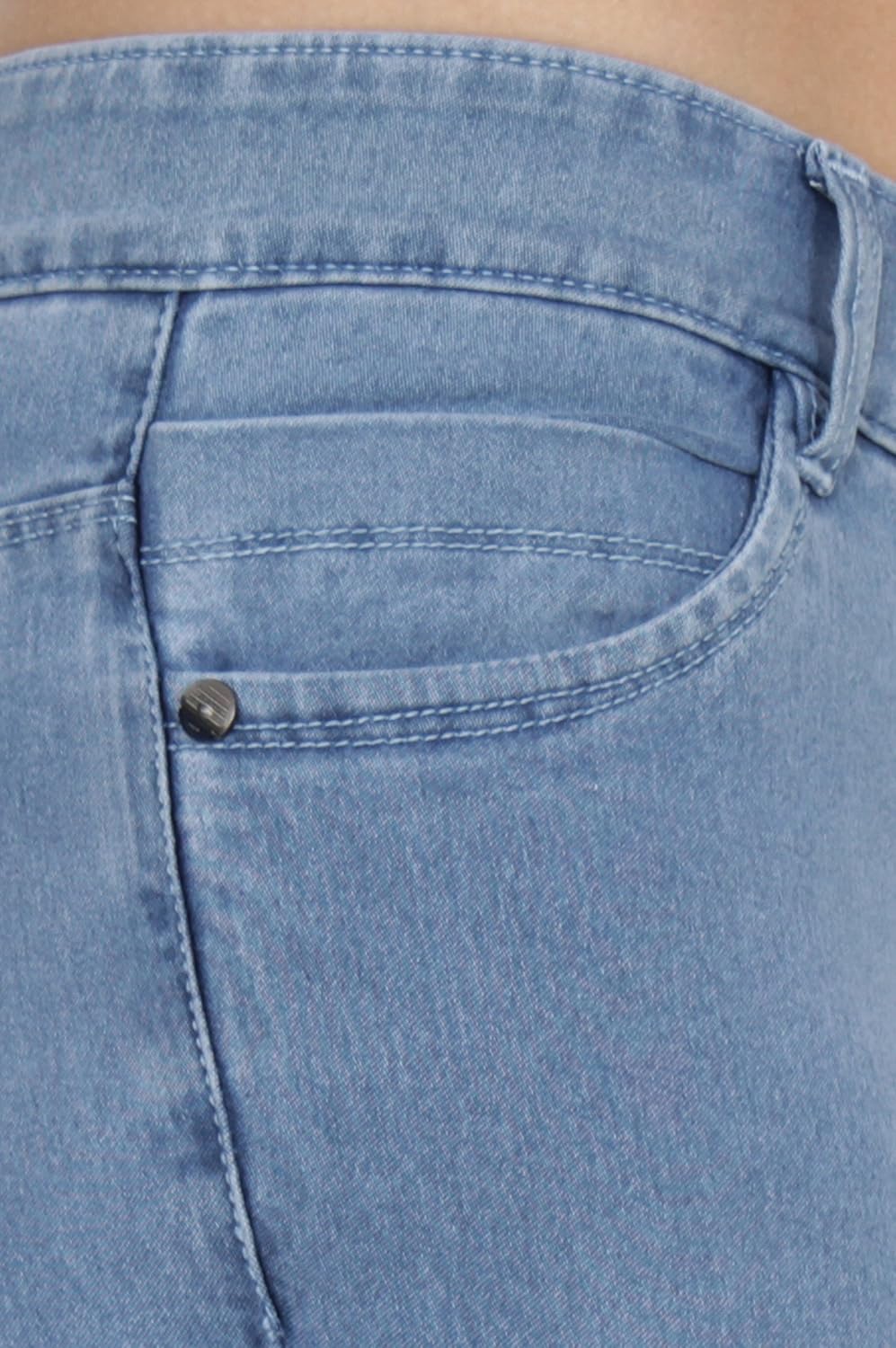 buttun silky soft skinny denim cotton jeans for women