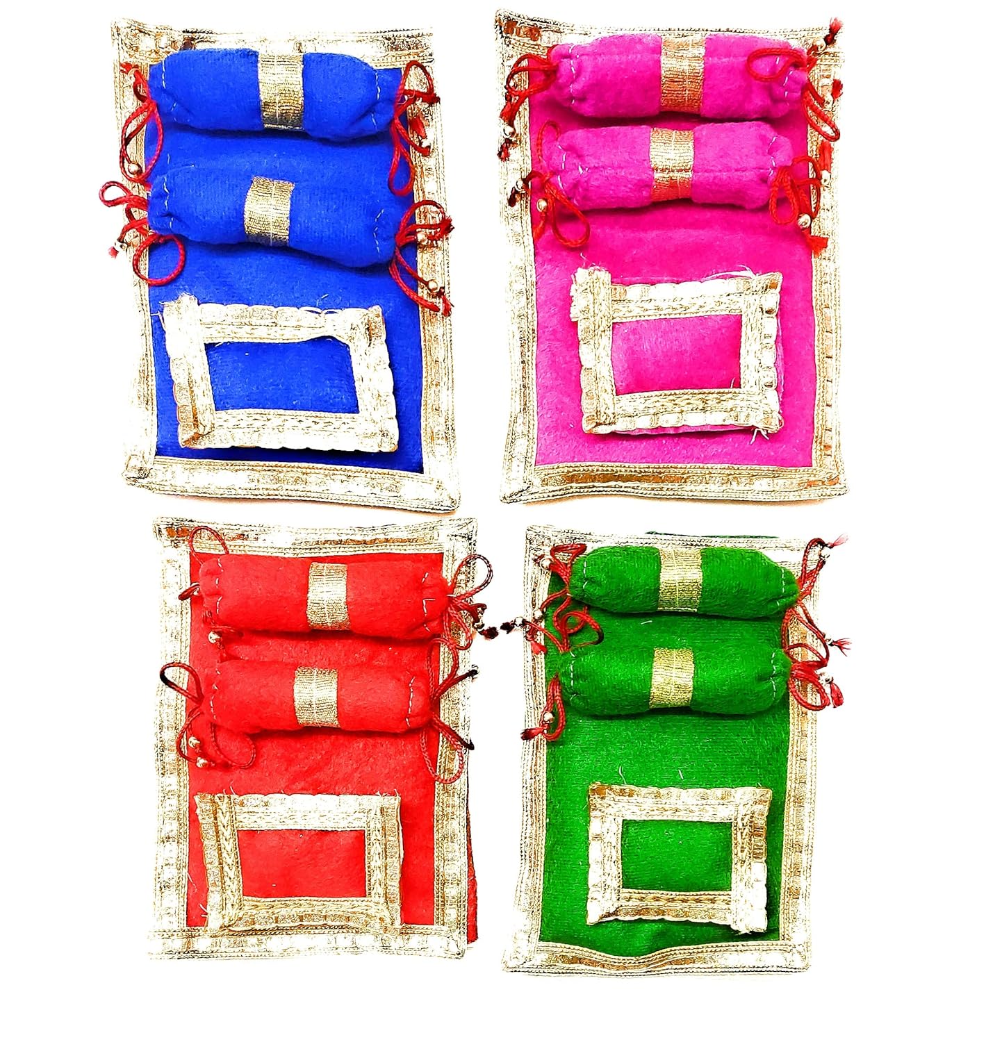 Buy Chircrafts Cotton Rajai Gadda Bedding Set for Laddu Bal Gopal Shree