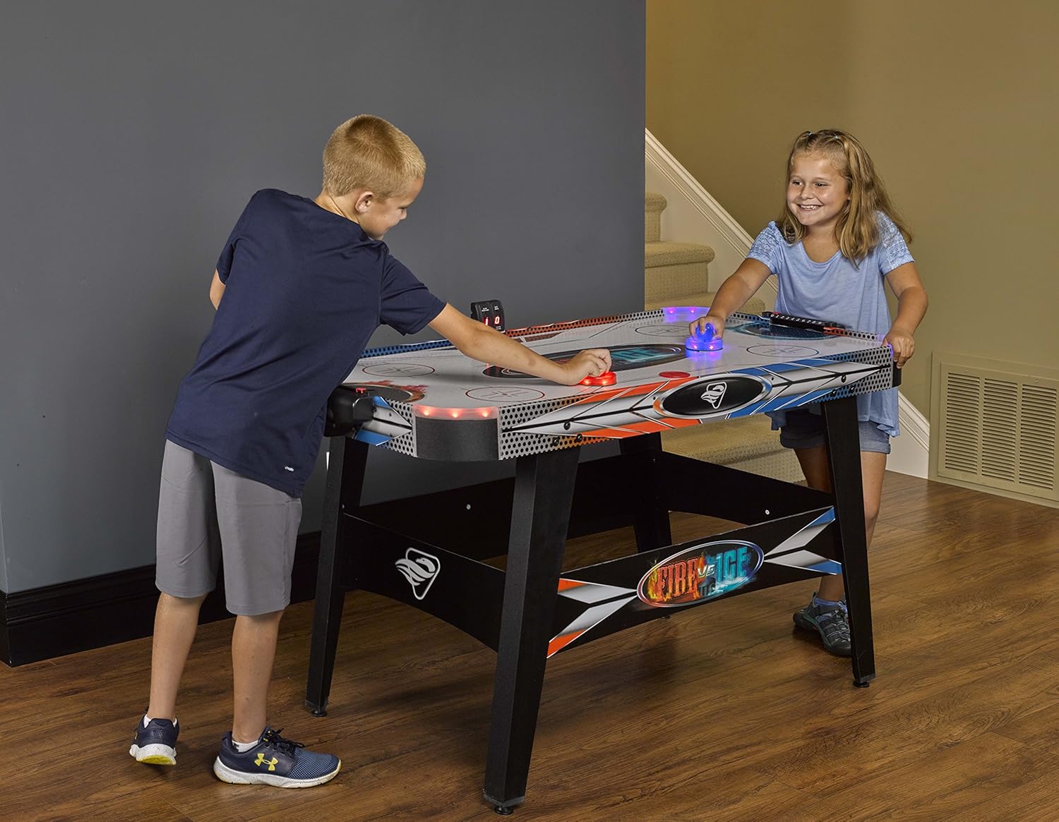 Amazon Com Triumph Fire N Ice Led Light Up 54 Air Hockey Table