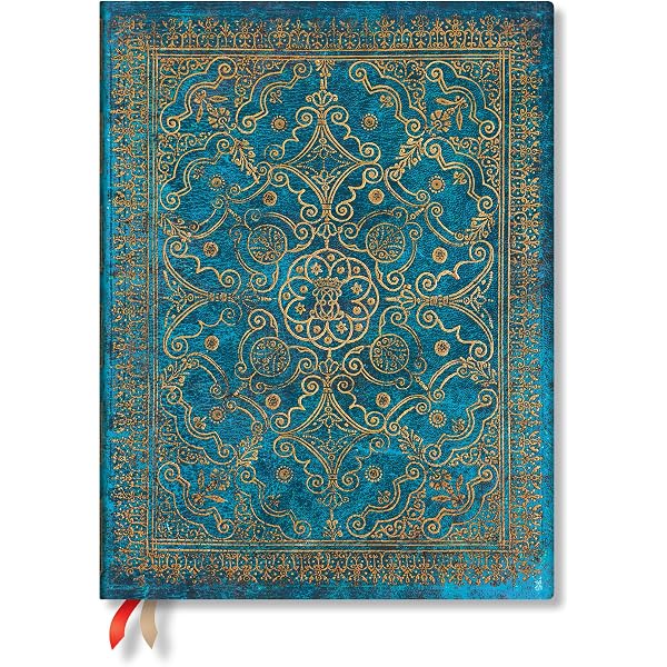 Paperblanks 2025 Weekly Planner - Blue Luxe Maxi Size, Horizontal Layout, 12 Months, Elastic Closure - View #7