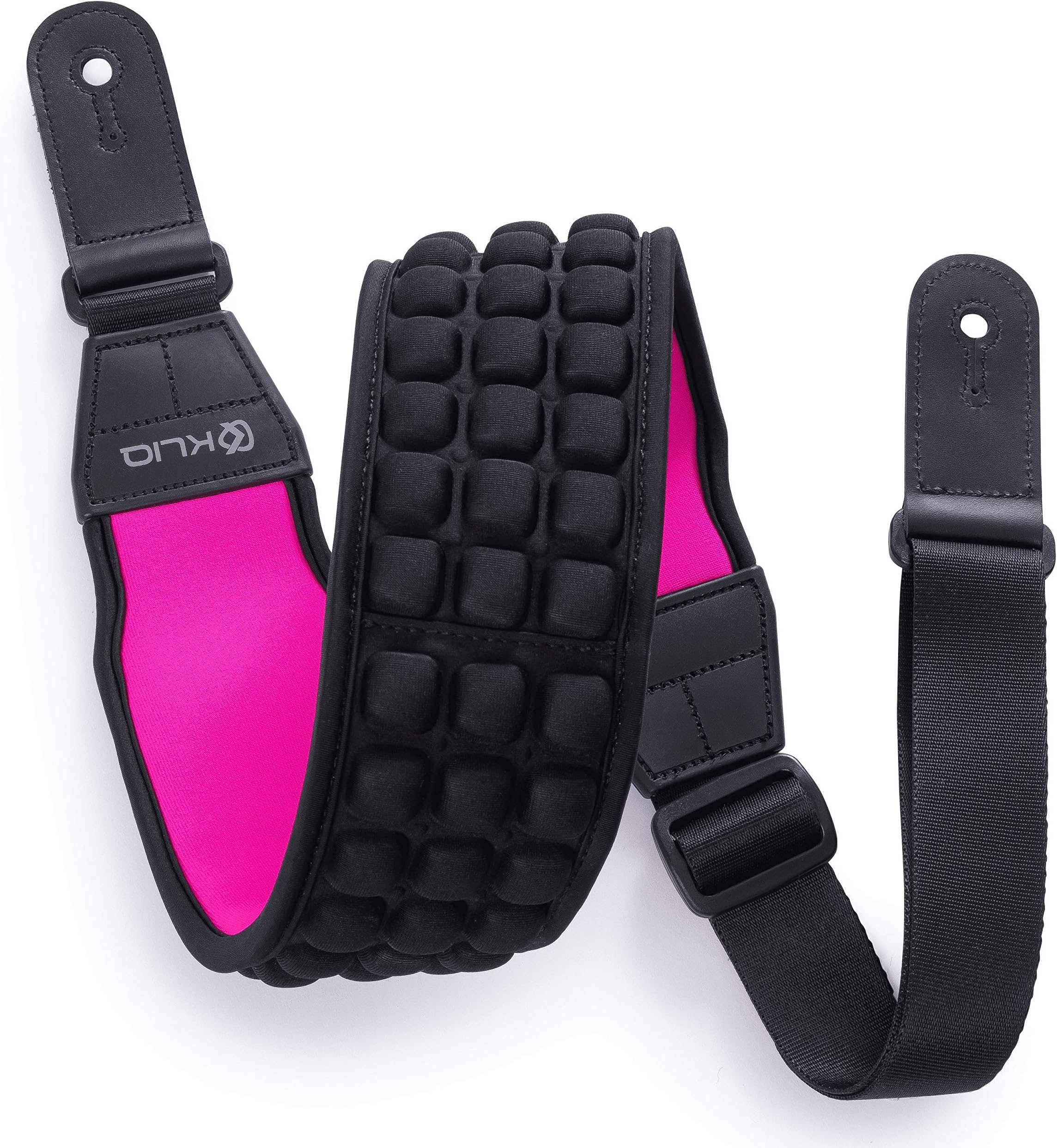 KLIQ AirCell Guitar Strap for Bass & Electric Guitar with 3" Wide Neoprene Pad and Adjustable Length