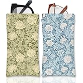 Mingdcdc Eyeglasses Sunglasses Case PU Soft Squeeze Top Glasses Pouch for Women Student,Floral Pattern Portable Anti Scratch