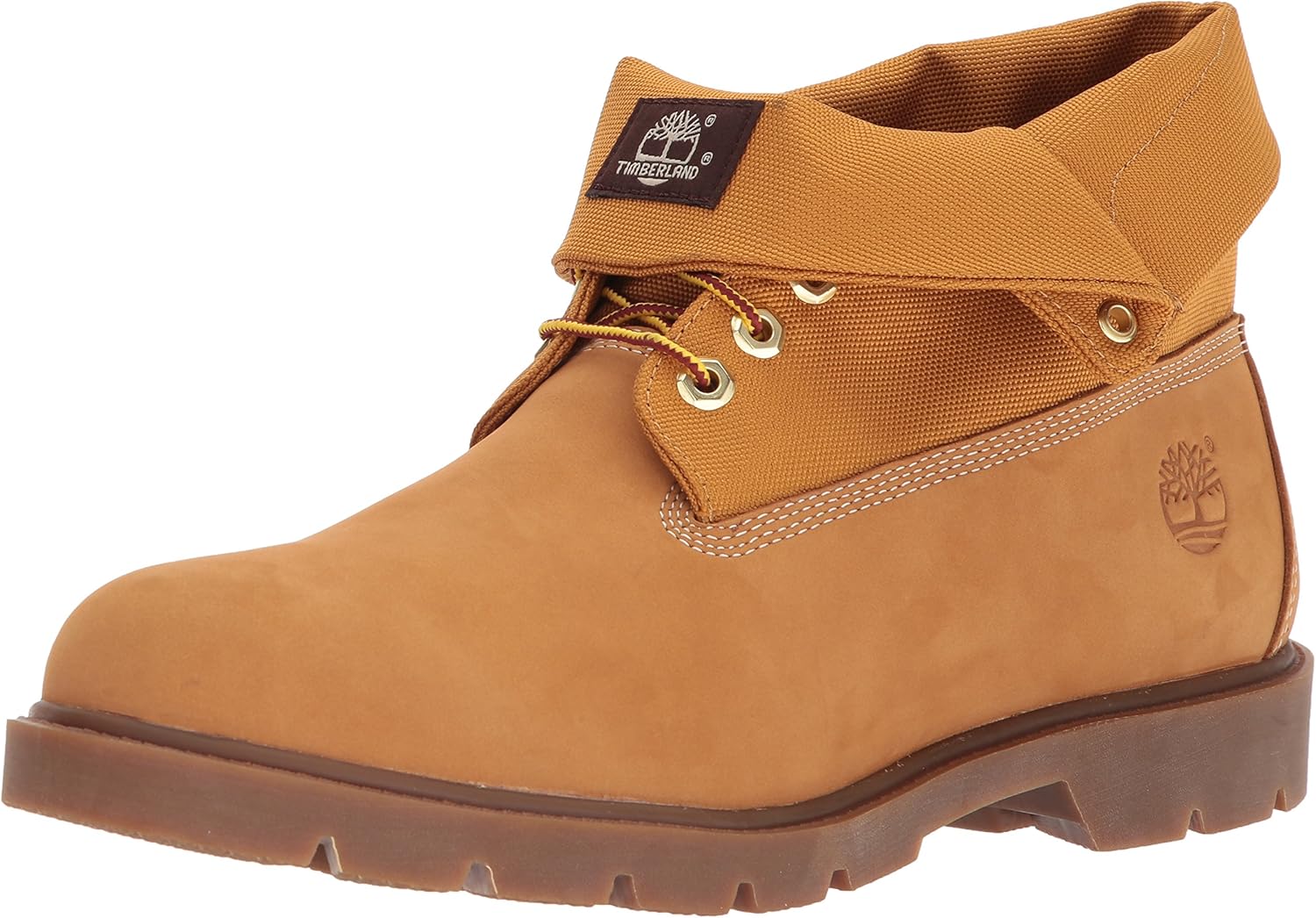 Timberland Men's Basic Single Roll Top Ankle Boot, Wheat Nubuck/Cordura