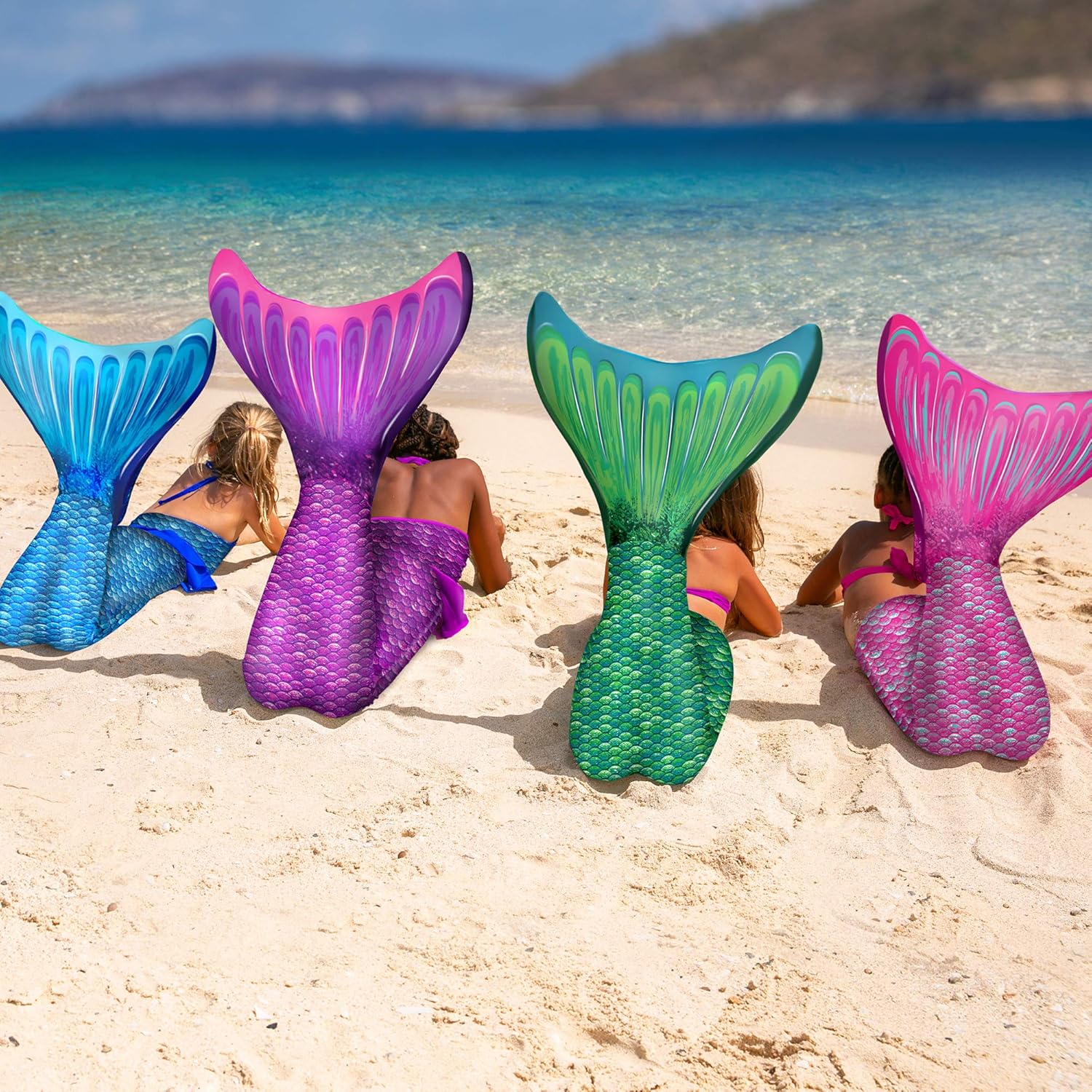 Fin Fun Starter Mermaid Tail and Monofin for Swimming for Kids – Boys & Girls: Toys & Games