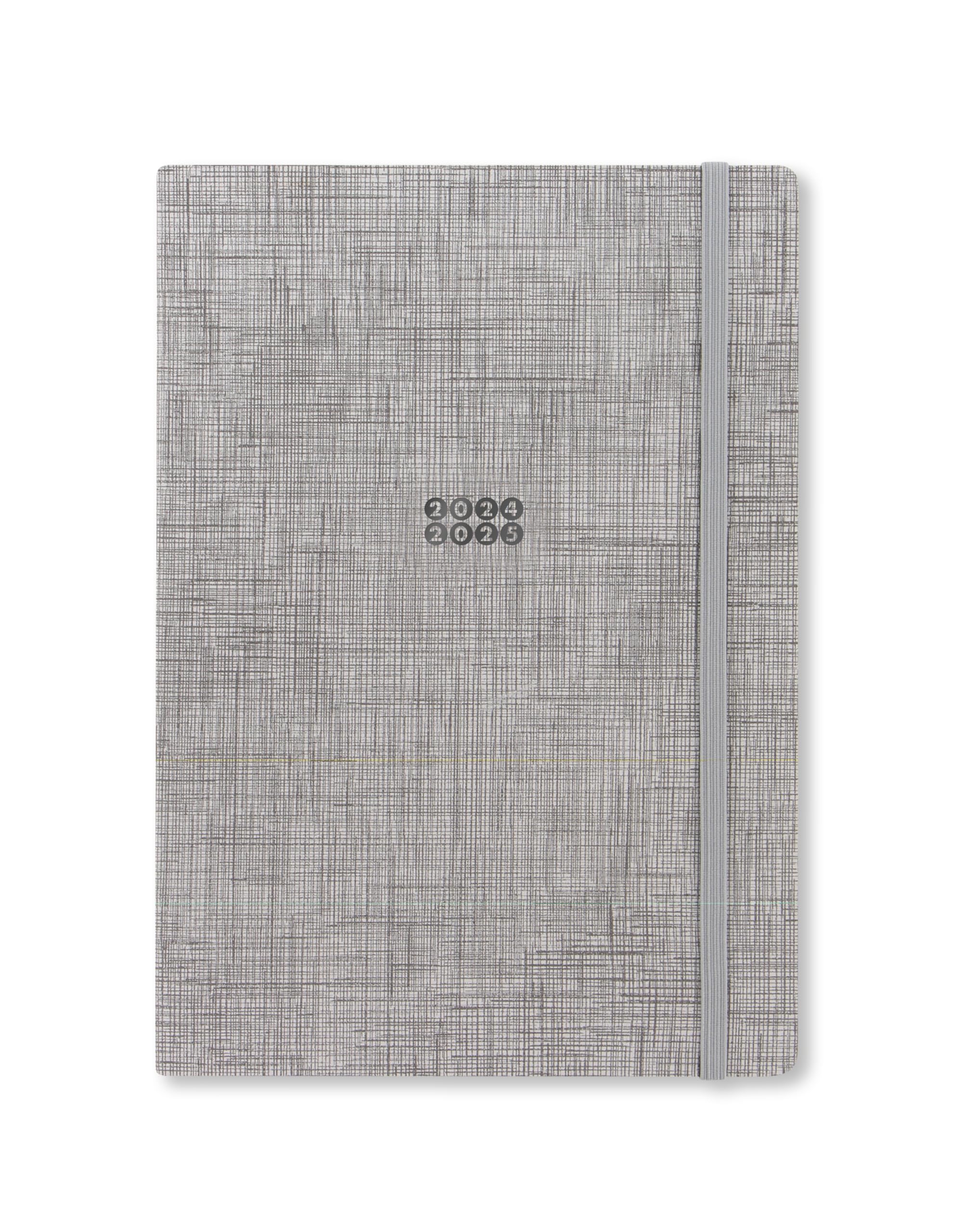 Letts of London Edge A5 academic 2024/2025 week to view with notes (18m) diary - Grey Grid
