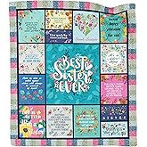Akoigun Sister Gifts Blanket for Birthday, Valentines Day, Mother's Day, Christmas, Big Sister Gift from Sisters Throw Blanket 60"X50", Sisters Birthday Gift Idea