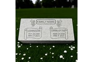 Custom Granite gravestones Double headstones for Graves 20x10x3 Cemetery Grass Marker Memorial Stones for Couples- for Loved 