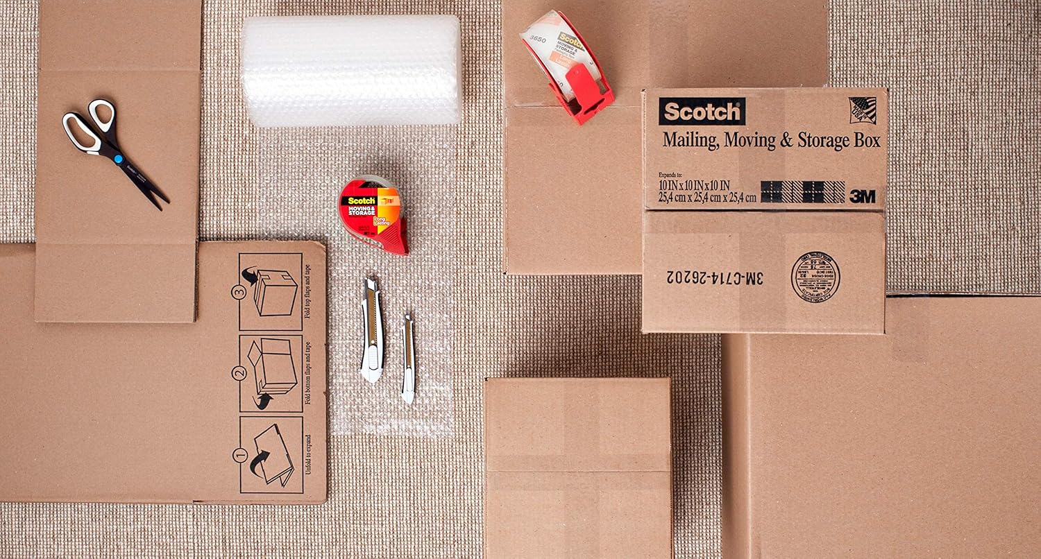 Scotch Long Lasting Storage Packaging Tape, 1.88 Inches x 54.6 Yards, 4 Rolls (3650-4), Clear: Industrial & Scientific