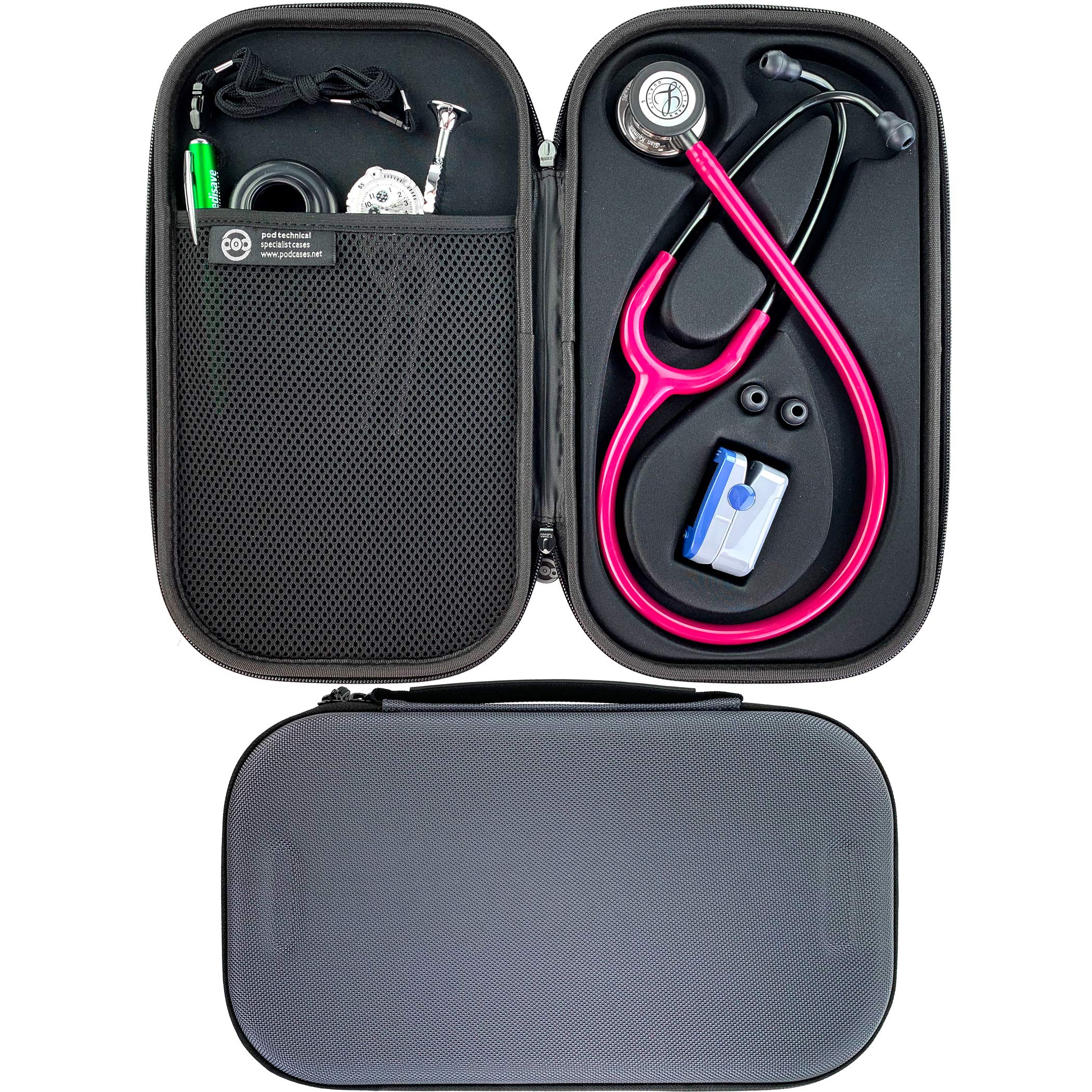 Pod Technical Cardiopod II Stethoscope Case for All Littmann Stethoscopes - Smoke