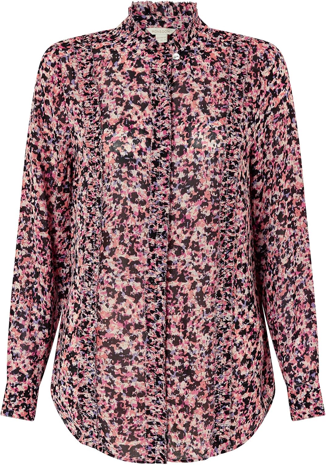 Monsoon Ladies Floral Ruffle Blouse in Sustainable Viscose Amazon.co