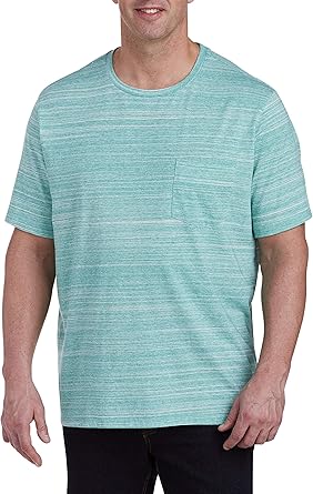 Harbor Bay by DXL Big and Tall Space Dye Pocket T-Shirt, Light Green, 6XL | Amazon.com