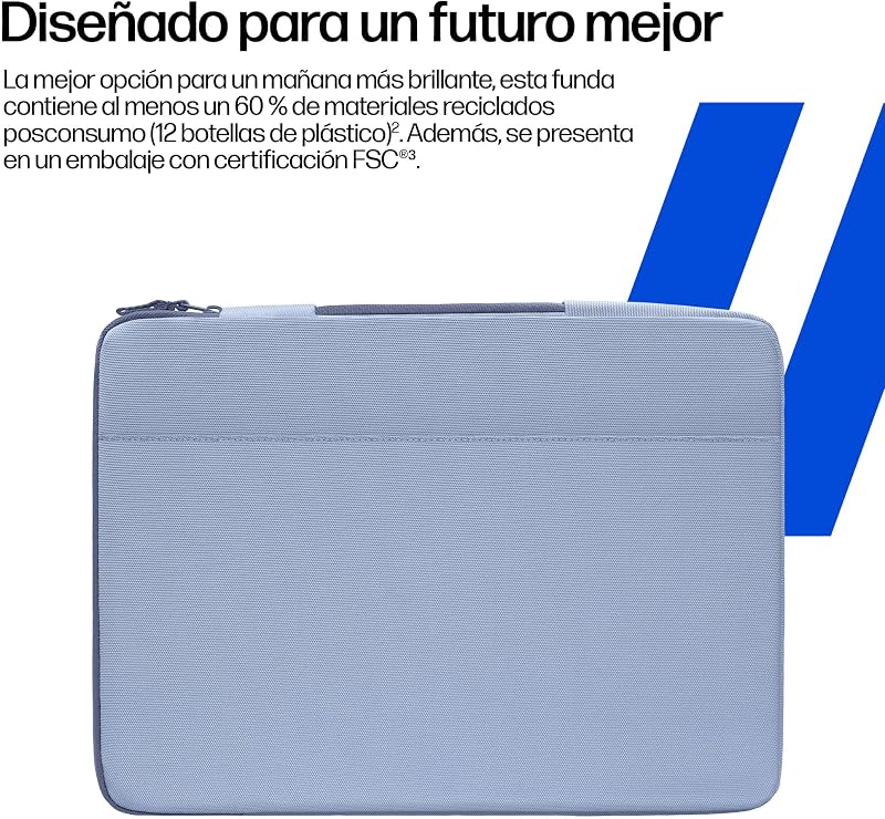 Capa protetora para portátil de 15-16 polegadas, almofadada à prova de choques, 600D resistente à água, com pega retrátil e bolso para acessórios, compatível com portátil até 16", cor azul claro