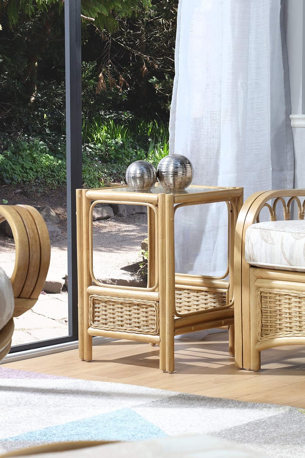 rattan living room furniture indoor on H58cm X W40cm X D40cm Light Oak Finish Indoor Conservatory Or Living Room Furniture Desser Vale