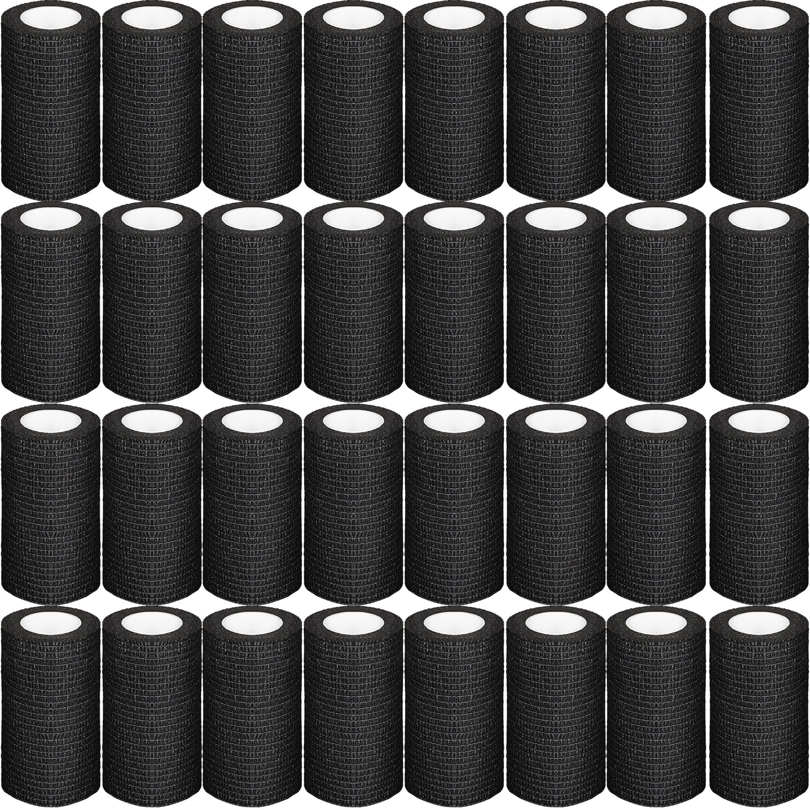 Photo 1 of 54 Pack Black Self Adhesive Bandage Wrap Bulk 4 Inch x 5 Yards Cohesive Bandage,Vet Wrap Breathable Elastic Self-Adherent Tape for Stretch Athletic Sports Wrist Ankle Dogs Pet Vet Wrap