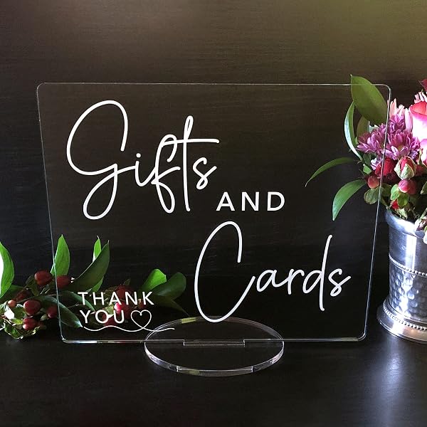 "Please Take One" Acrylic Sign With Stand – 5x7 Inch Wedding Favor Sign For Guests, Parties, Receptions, Business Events