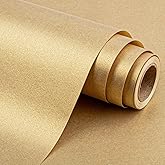 Yarcony Shimmer Gold Wrapping Paper, Champagne Matte Wrapping Paper for Gifts, Solid Color Pearly-lustre Gift Wrap Paper for 