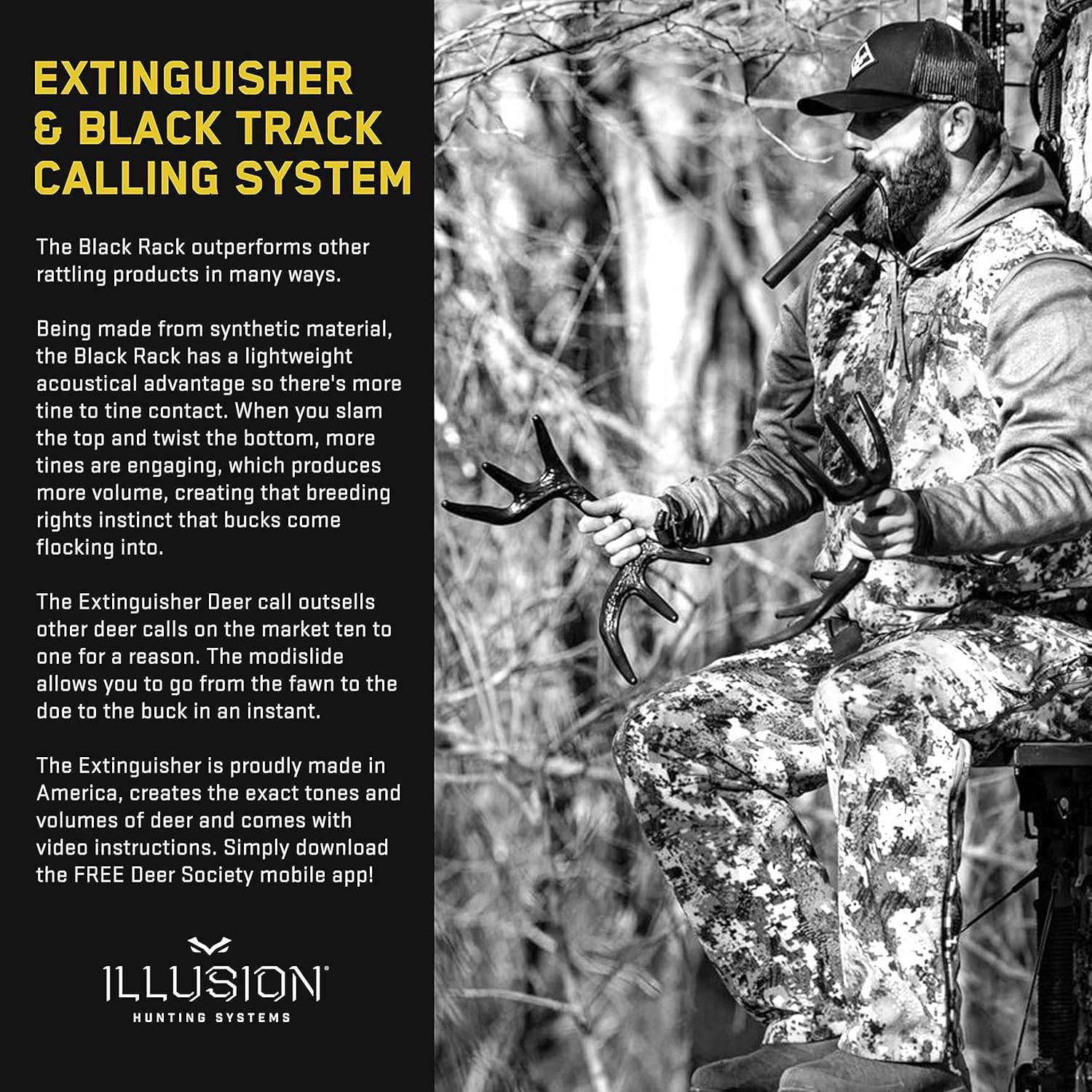 Illusion Systems Extinguisher & Black Rack Calling System - Black : Sports & Outdoors