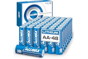 ALLMAX BATTERY Allmax AA Lithium Batteries (48 Count) – Longest Lasting, Leakproof, 20-Year Shelf Life, Perfect for Blink Security Cameras – 1.5V