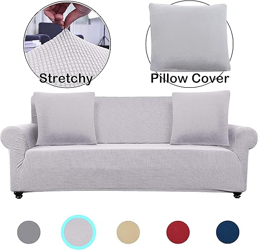 Amazon Com Lumibee Stretchable Sofa Slipcover 1 Piece With 2
