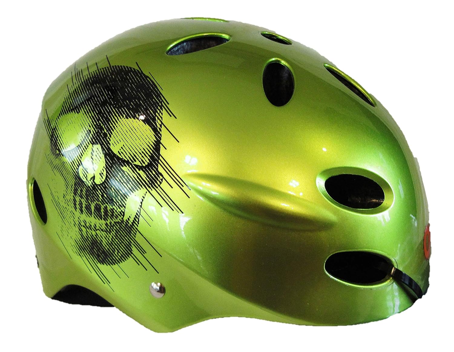 Child Razor Green V17 Helmet with Skull Outdoor Recreation Cycling