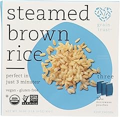 Grain Trust, Organic Steamed Brown Rice 3 Count, 30 Ounce