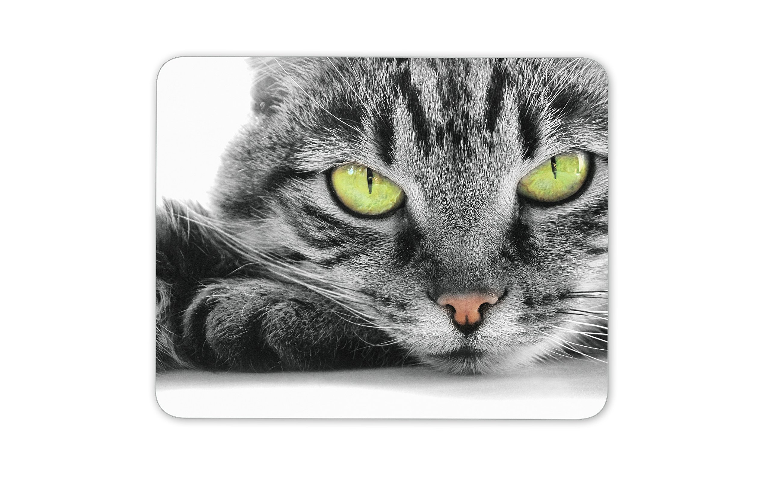 Beautiful Green Eyed Cat Mouse Mat Pad - Animal Gift PC Computer #8236