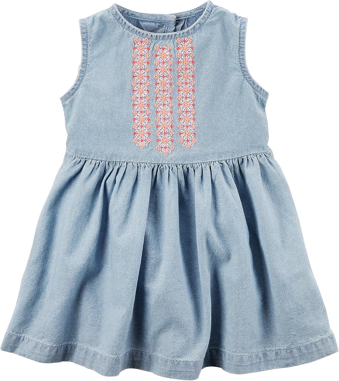 baby blue embroidered dress