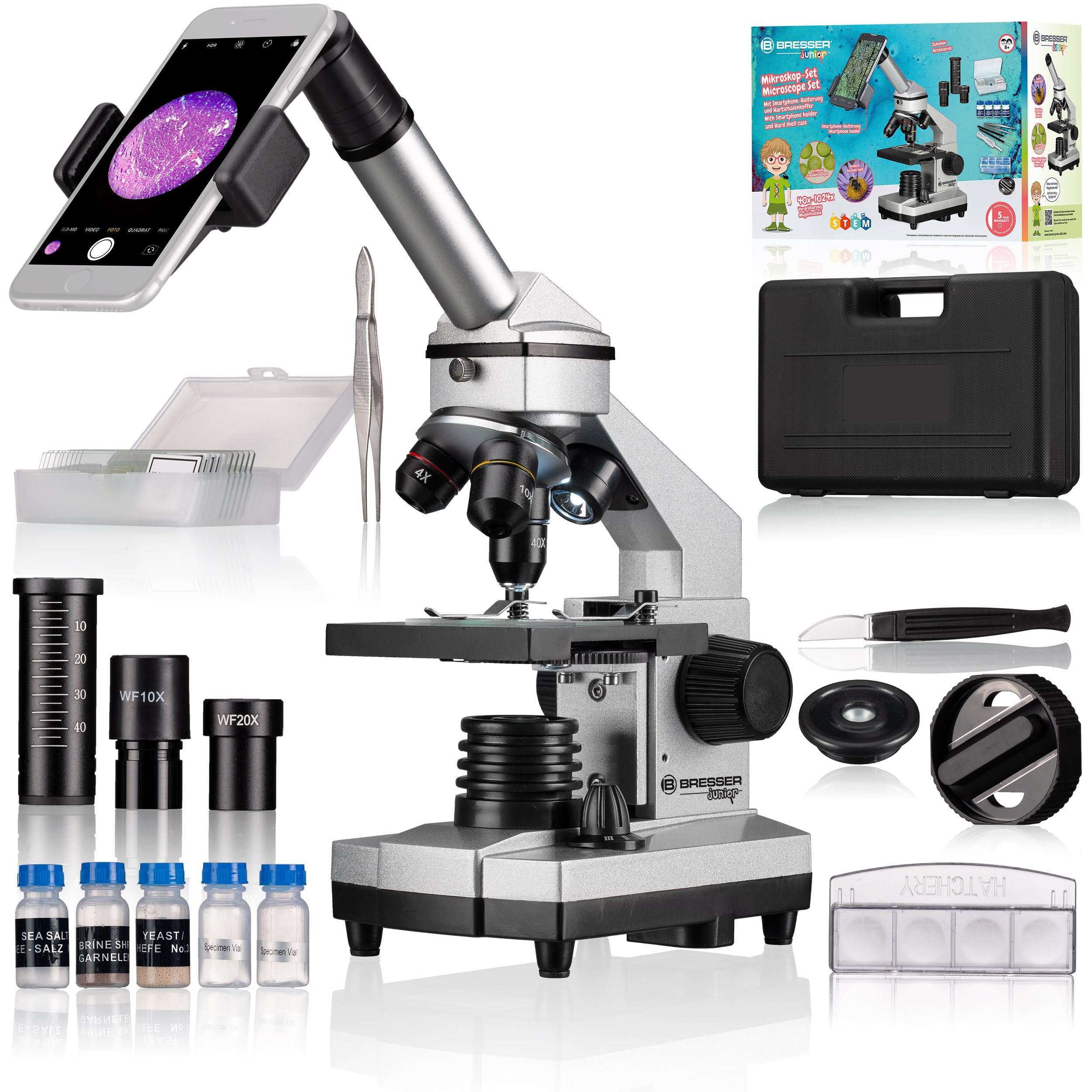 Bresser Microscope 40x-1024x Biolux CA with accessories