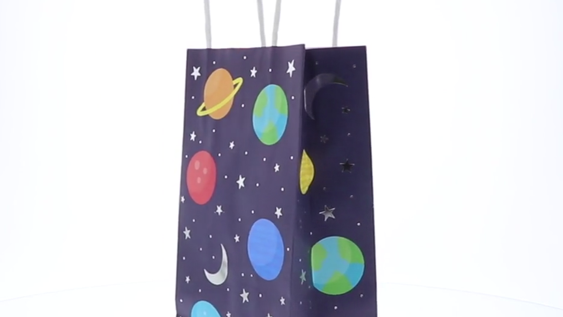 Juvale Small Outer Space Party Favor Gift Bags With Handles For Galaxy