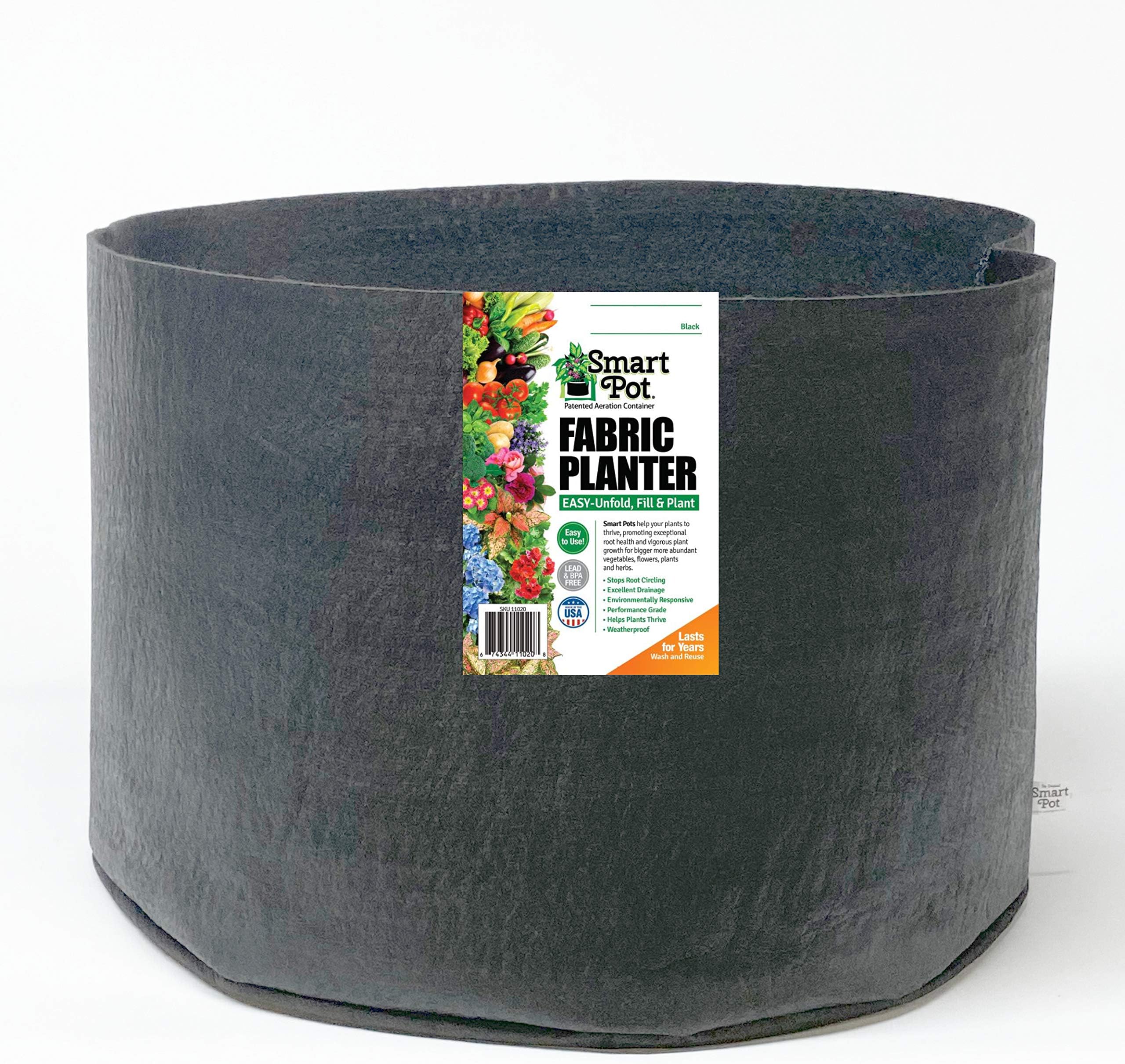 Smart Pots 100-Gallon Smart Pot Soft-Sided Container, Black