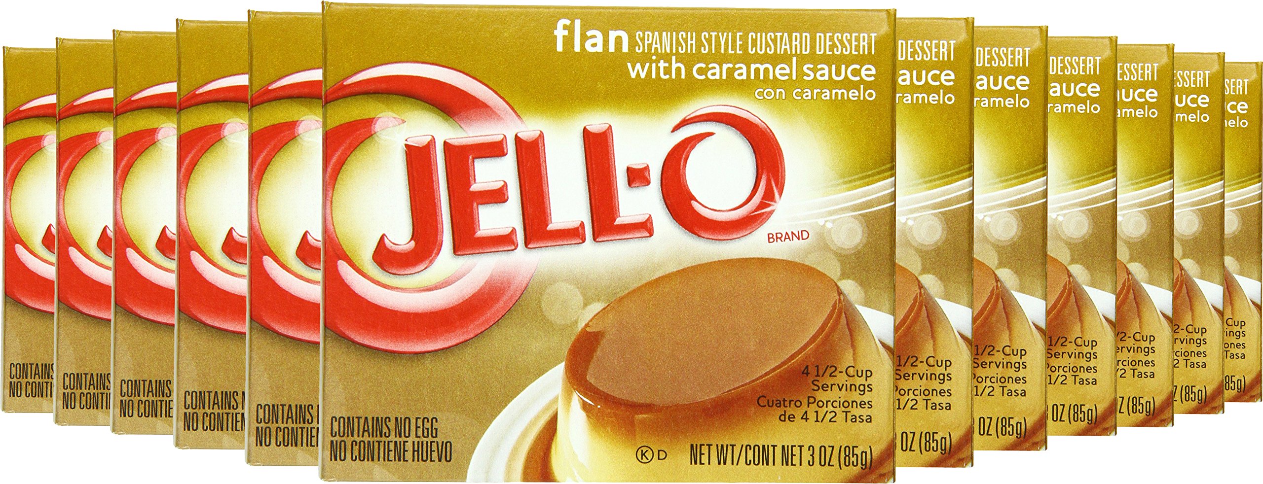 Jell O Spanish Style Custard Dessert Flan w/ Caramel Sauce Pack of 18
