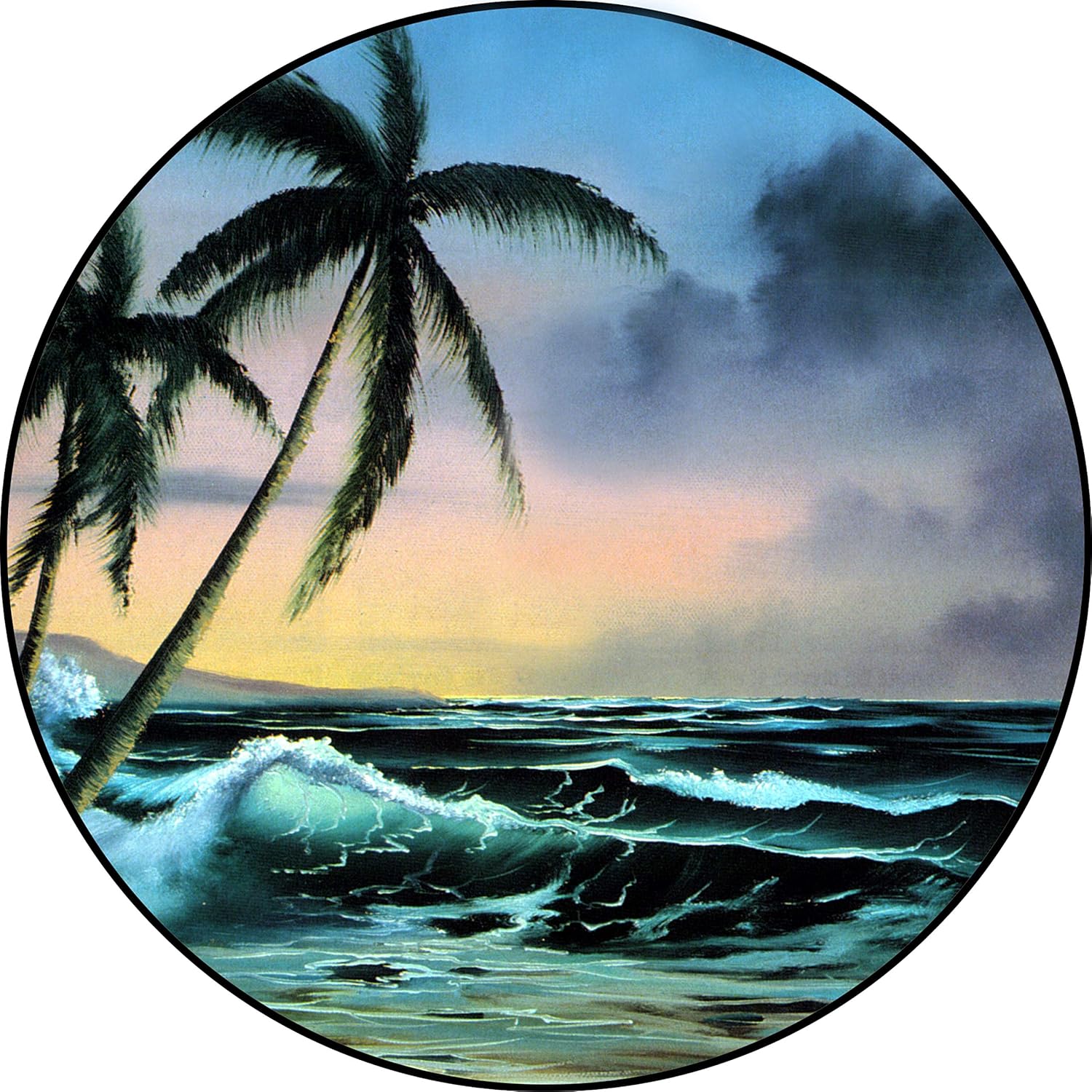 TIRE COVER CENTRAL Sunset 2 Ocean & Palm Trees Spare Tire