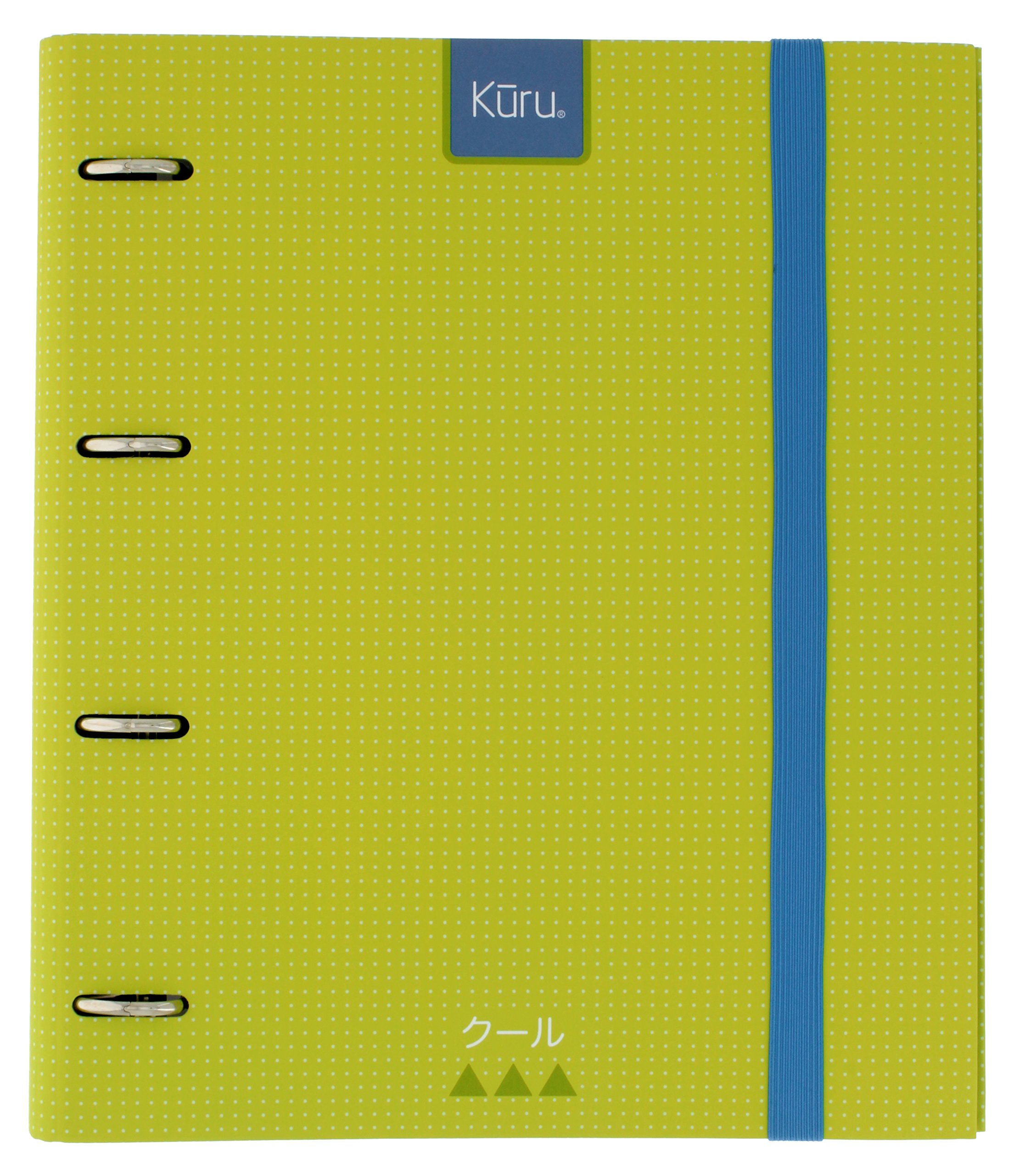 grafoplás 88102120-carpeta Ring Binder A4 Die-Cut Kuru with On Transparent, 4 Dividers and 100 Sheets of 90 g, Green, Extra Soft Touch