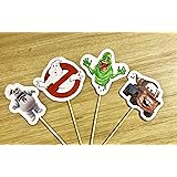 16pcs Ghostbusters stay puft Peter Venkman Dana Barrett candy bar cupcake toppers picks baby shower kids birthday party suppl