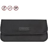 Faraday Bag, Wisdompro RFID Signal Blocking Bag Shielding Pouch Wallet Case for Cell Phone Privacy Protection and Car Key FOB (Black)