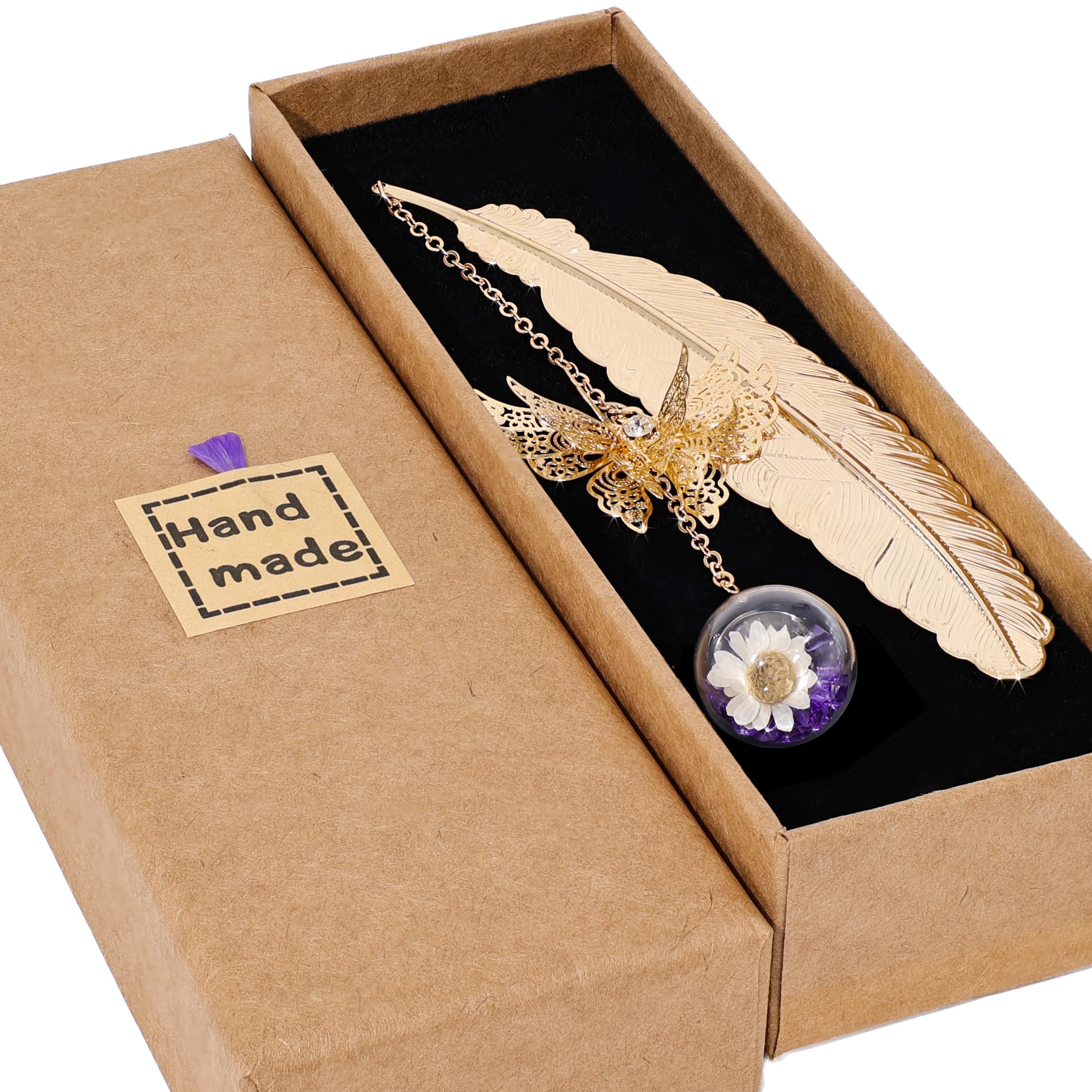 Toirxarn Metal Feather Bookmark for Mother's Day, Women's Birthdays & Teacher Appreciation, Elegant Reading Aid for Readers - with Gift Box