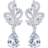 Orecchini Pendenti A Forma Di 8 Infinito EVER FAITH | In Argento 925 Con Zirconi | Ciondolanti Trasparenti | Con Scatola Regalo E Panno - 3