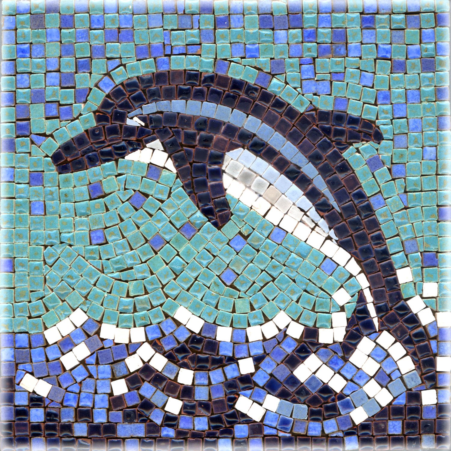 DIY Mosaic Art Kit 5.9'' Square, 15x15cm, daulphin — image 1