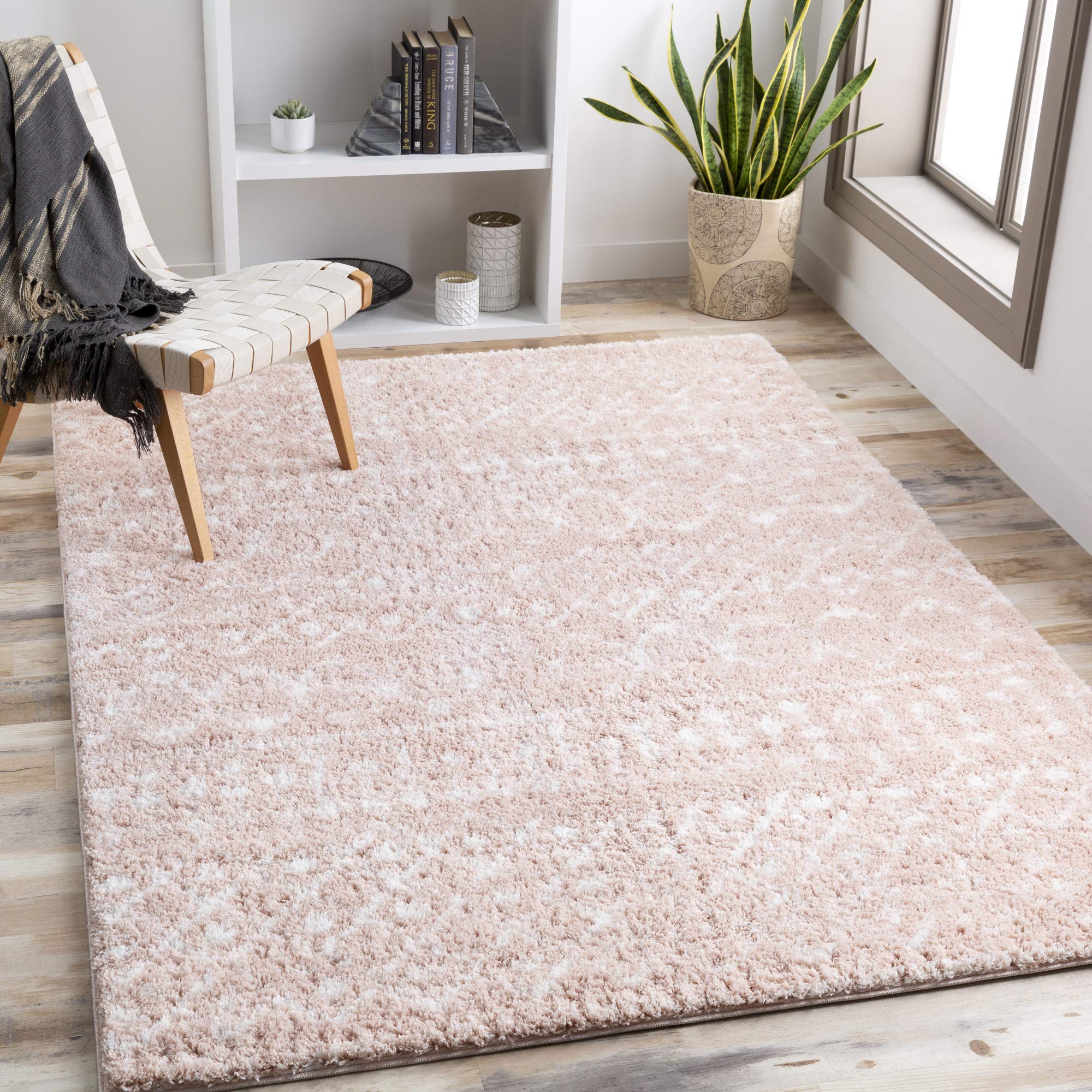 Photo 1 of **NEED SOME CLEANING**Livabliss Anita Bohemian Shag Area Rug,7'10" x 10', Blush