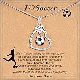 C-leen Volleyball/Soccer/Softball/Baseball Necklace Gifts for Women, Dainty Silver Volleyball/Soccer/Softball/Baseball Gifts Jewelry for Women Teens Lover
