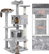 Yaheetech 138.5cm Cat Tree with Scratching Posts and Condo view 7