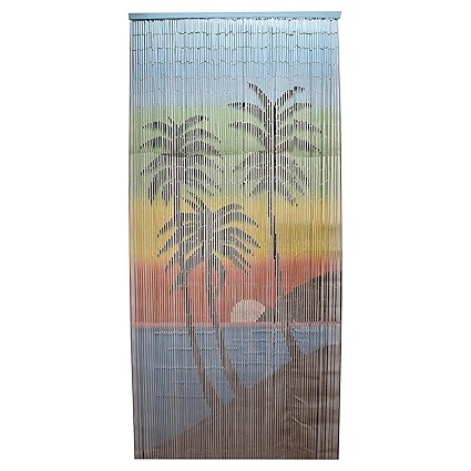 Casa Furnishings Tropical Sunset Bamboo Door Curtain 90x200cm