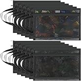 Kolldenn 12 Pcs Mesh Zipper Pouch Bags Zipper Pouch with Handle Portable Double Layer Nylon Pouch A4 Toy Document Organizer Clearly Visible Nylon Bag for Toy Office Travel Organization