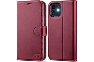 OCASE Compatible with iPhone 12 Case/Compatible with iPhone 12 Pro Wallet Case, PU Leather Flip Case with Card Holders RFID Blocking Kickstand Phone Cover 6.1 Inch (Burgundy)