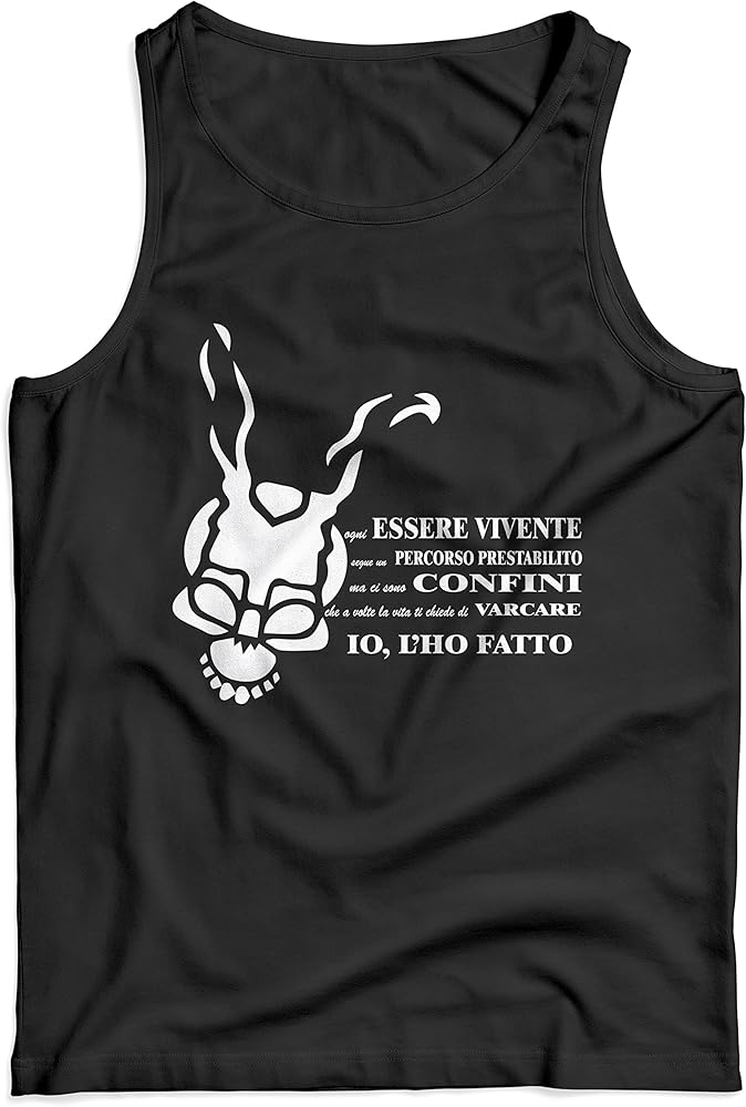 LaMAGLIERIA Camiseta de Tirantes Hombre Donnie Darko White Print - 100% algodòn, L, Negro: Amazon.es: Ropa y accesorios