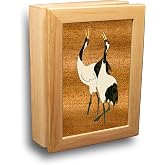 MarqArt Handmade Wood Gecko Box - 4x5x1.5 Inch, Unique Trinket Or Ring Box, Made In USA