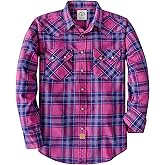 Dubinik® 6.3 oz Flannel Shirt for Men Long Sleeve Casual Cozy Snap Button Western Plaid Shirts Soft Pure Cotton